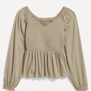 XS Old Navy Peplum Smocked Women's Blouse